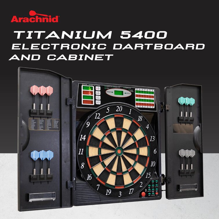 Arachnid Titanium 5400 Electronic Dartboard And Cabinet & Reviews